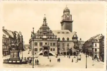 08529 Plauen Markt mit Rathaus gebr. 8.7.1940