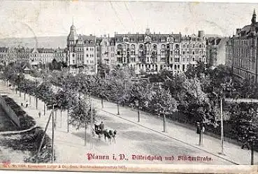 08529 Plauen Dittrichplatz mit Blücherstrasse o 2.3.1903