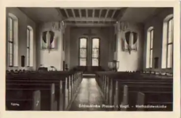 08500 Plauen Erlöserkirche Methodistenkirche Innenraum o 18.6.1958