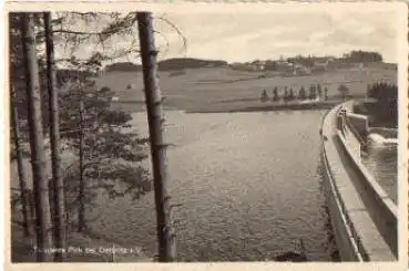 08538 Oelsnitz Vogtland Talsperre Pirk Staumauer * ca. 1940