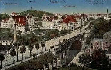 Plauen Friedrich-August-Brücke Breitestrasse  o 23.1.1919