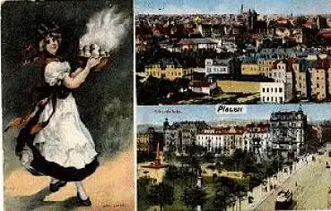 Plauen Vogtland Straßenbahn Tracht o 6.7.1915