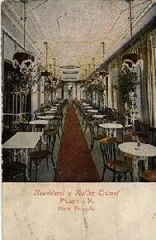 Plauen Vogtland Konditorei und Kaffee Trömel Obere Verande Innenraum o 31.7.1924