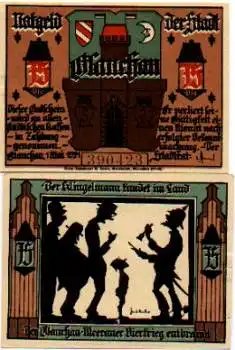 08371 Glauchau, Städtenotgeld, Wert 75 Pfennige, Nr. 1, 1921