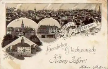 08396 Meerane Neujahr Litho, o 31.12.1893