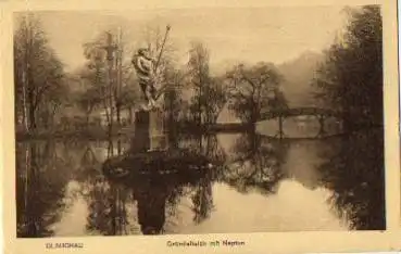 08371 Glauchau Gründelteich mit Neptun * ca. 1940