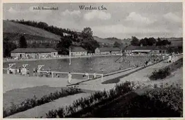 08412 Werdau Städt. Sommerbad * ca. 1930
