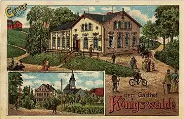 09471 Königswalde Gasthof Litho gebr. 25.12.1915