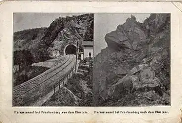 09669 Frankenberg Harrastunnel Einsturz *ca. 1930