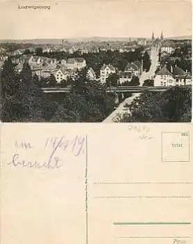 71640 Ludwigsburg Strasse und Brücke *ca.1919