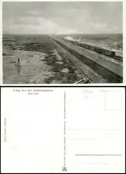 25980 Sylt Zug über Hindenburgdamm *ca. 1940
