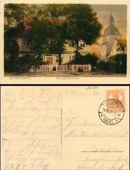 14789 Gr. Wusterwitz Pfarrhaus mit Kirche o 8.10.1916
