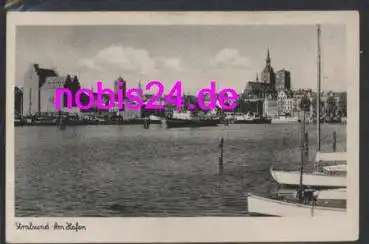 Stralsund, Hafen Schiffe o ca.1950