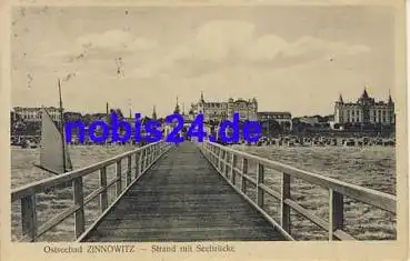 17454 Zinnowitz Seebrücke o 1920