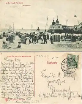 17419 Ahlbeck Seebad Strandleben o 23.7.1908