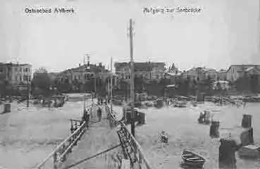17419 Ahlbeck Seebad Aufgang zur Seebrücke o 25.8.1908