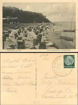17429 Ostseebad Bansin Strand beim Langenberg  o 23.07.1937