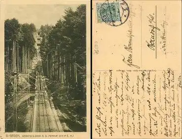 Baden-Baden Drahtseilbahn o 23.8.1913
