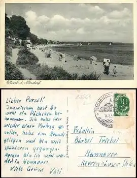 23669 Ostseebad Niendorf gebr.14.6.1953