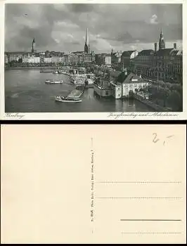 Hamburg Jungfernstieg und Alterdamm   *ca.1920