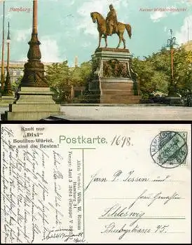 Hamburg Kaiser Wilhelm Denkmal o 12.2.1910
