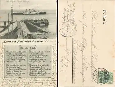 27474 Cuxhaven Liedkarte o 10.9.1903