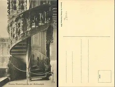 Bremen Wendeltreppe in der Rathaushalle  *ca.1920