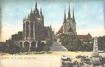 Erfurt Dom Bahnpoststempel Zug 203 o 22.7.1906