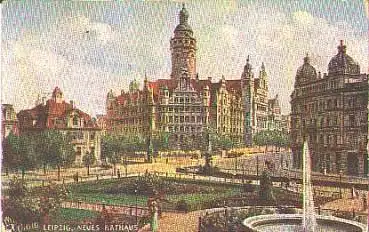 Leipzig neues Rathaus Tucks Oilette 180 B, o 23.9.1908