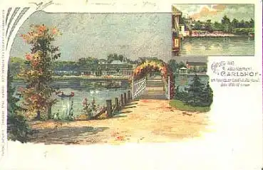 Carlshof Litho Spandauer Schiffahrtskanal gebr. 15.5.1905