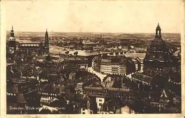 Dresden vom Rathausturm auf die Frauenkirche gebr. ca. 1930