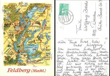 Alfred Hoppe 8081 Feldberg (Meckl.) Künstlerkarte o 8.8.1984