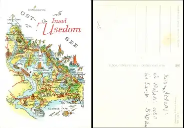 Alfred Hoppe 8005/1 Insel Usedom Künstlerkarte 1985