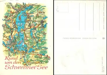Alfred Hoppe 8059/1 Rund um den Schweriner See Künstlerkarte 1982