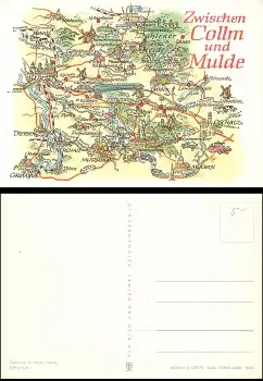 Alfred Hoppe 8061 Zwischen Collm und Mulde Künstlerkarte 1970