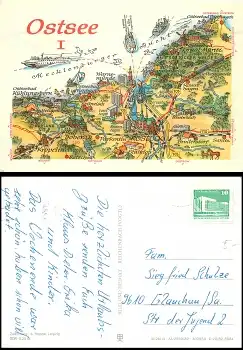Alfred Hoppe 8084 Ostsee I Künstlerkarte 1982