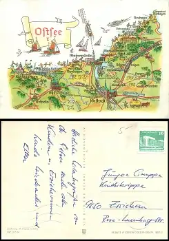 Alfred Hoppe 8021/1 Ostsee I Künstlerkarte 1974