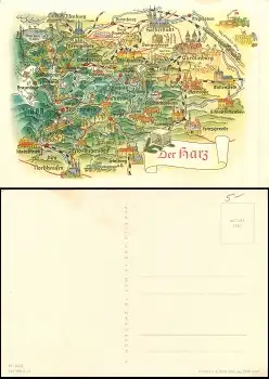 Alfred Hoppe 8042 Der Harz Künstlerkarte 1960