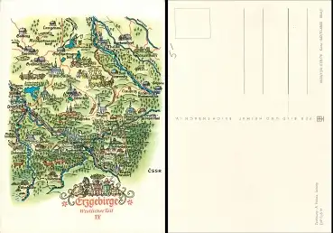 Alfred Hoppe 8041/1 Erzgebirge Westlicher Teil IV Künstlerkarte *1970