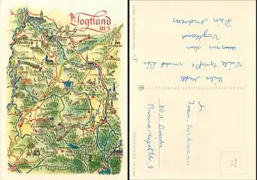 Alfred Hoppe 8030 Vogtland III Künstlerkarte 1964