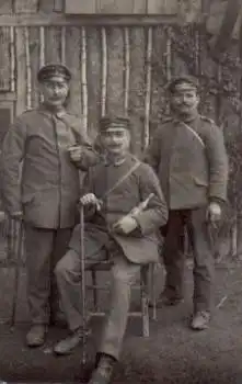 Deutsche Soldaten Militär 1. WK. Echtfoto gebr. ca. 1915