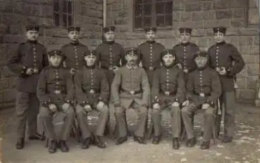 Deutsche Soldatengruppe Militär 1. WK. Echtfoto geb. 7.2.1917