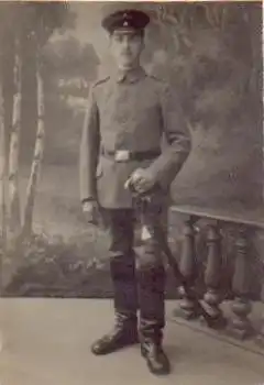 Deutscher Soldat Militär 1. WK. Echtfoto gebr. 22.8.1916