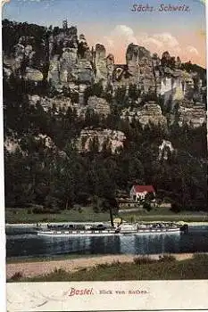 Elbdampfer "Wettin" vor der Bastei o 1914