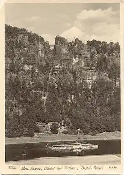 Elbdampfer bei Rathen o 1.6.1957 Hahn-Foto13279