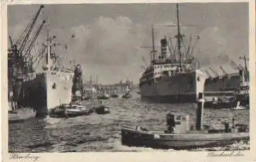 Ozeandampfer Baakenhafen hamburg  o 07.04.1940
