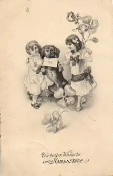 Dackel Kinder Namenstag o 18.9.1914