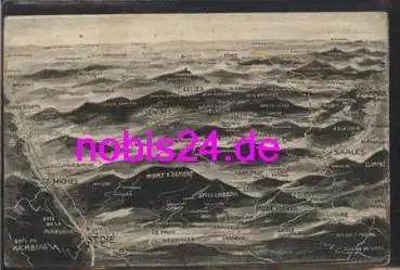 Landkartenansicht Elsass *ca.1920