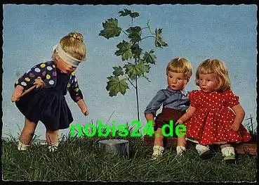 Käthe Kruse Puppen-Karte gebr. 1961