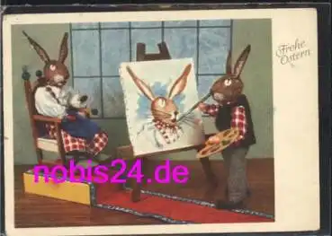 Frohe Ostern Hasen in Menschengestalt o ca.1960